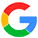 Logo Google multicolore composé de segments rouge, jaune, vert et bleu en forme de lettre G.